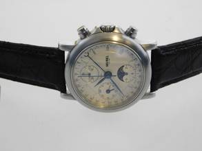 Thumbnail von Nivrel Vollkalender Automatik Mondphase im Full Set Top Zustand Krokoband </h1>