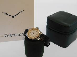 Thumbnail von Audemars Piguet Royal Oak Medium mit original Brillantbesatz Stahl Gold Datum 28 mm Faltschließe </h1>