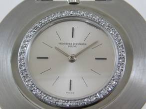 Thumbnail von Vacheron Constantin Disco Volante 18 Karat Weißgold Flying Saucer Disco Volante: Ultra-Thin Pocketwatch Diamonds Open Face