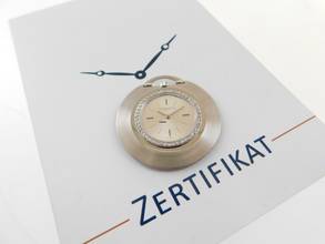 Thumbnail von Vacheron Constantin Disco Volante 18 Karat Weißgold Flying Saucer Disco Volante: Ultra-Thin Pocketwatch Diamonds Open Face