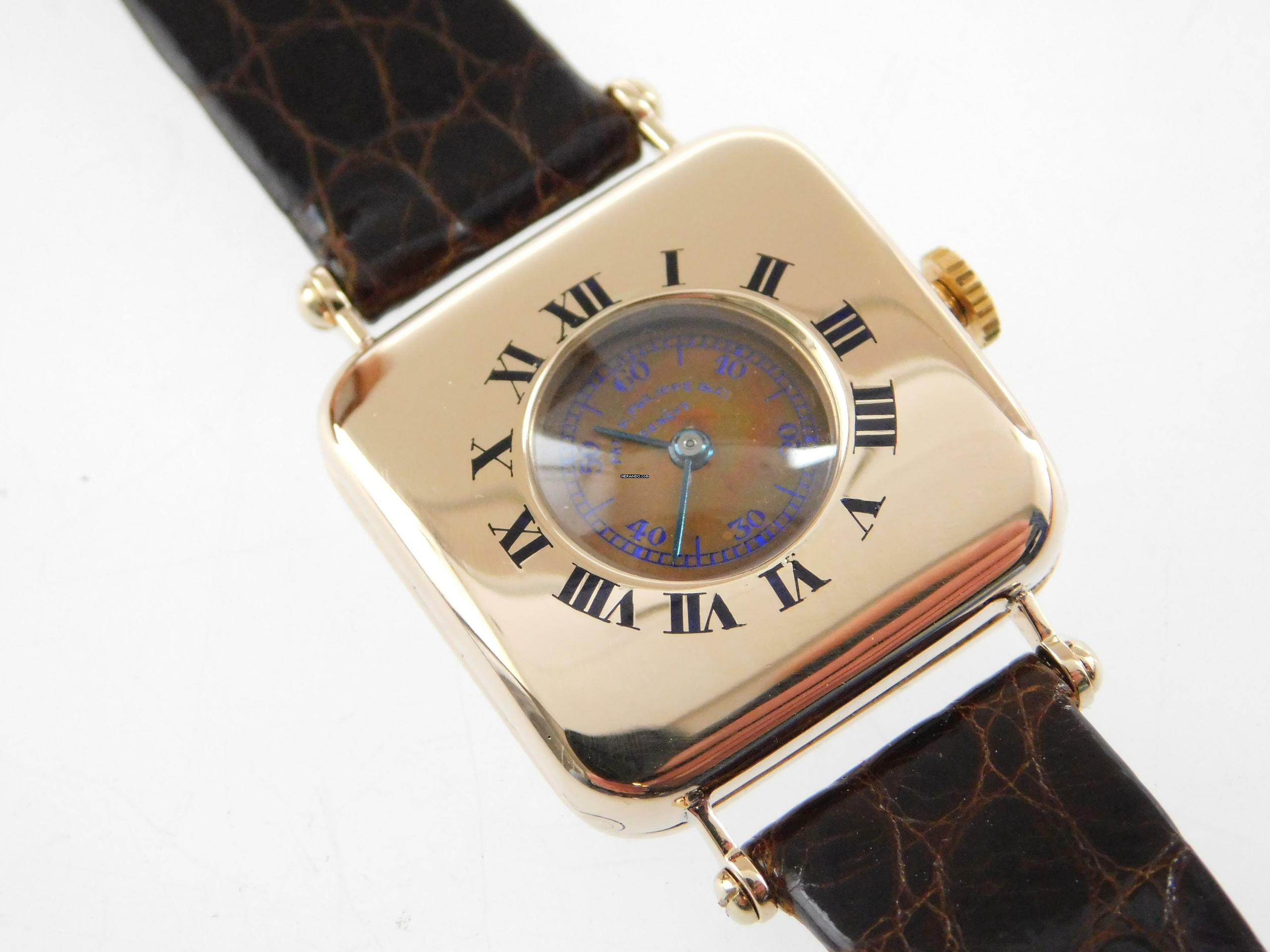 Patek Philippe 20er / 30er Jahre Patek Philippe Damenuhr massiv Gelbgold mit Emaille super rare </h1>