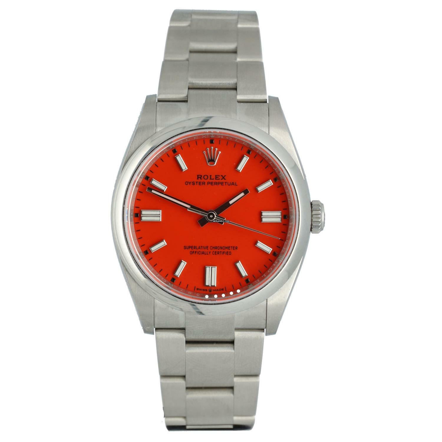Rolex Oyster Perpetual 36 Red Coral 126000 NEW