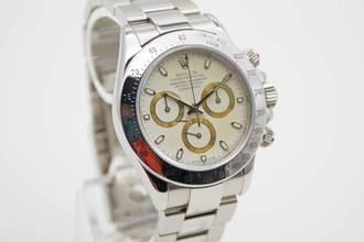 Thumbnail von Rolex Daytona Panna Cream Lemon Dial Thin Hands mit neuem Rolex Service und NFC Karte