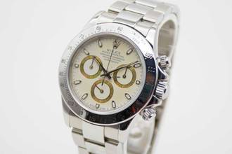 Thumbnail von Rolex Daytona Panna Cream Lemon Dial Thin Hands mit neuem Rolex Service und NFC Karte