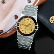 Thumbnail von Omega Constellation Quartz 33MM Manhattan 1 edition golden dial quartz 1984’s </h1>