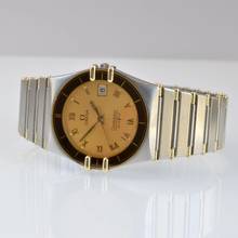 Thumbnail von Omega Constellation Quartz 33MM Manhattan 1 edition golden dial quartz 1984’s </h1>