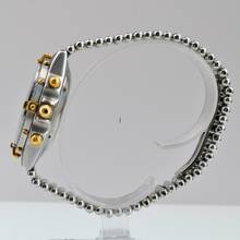 Thumbnail von Breitling Chronomat 81950 chronograph blue navy dial steel Full Set 1991’s </h1>