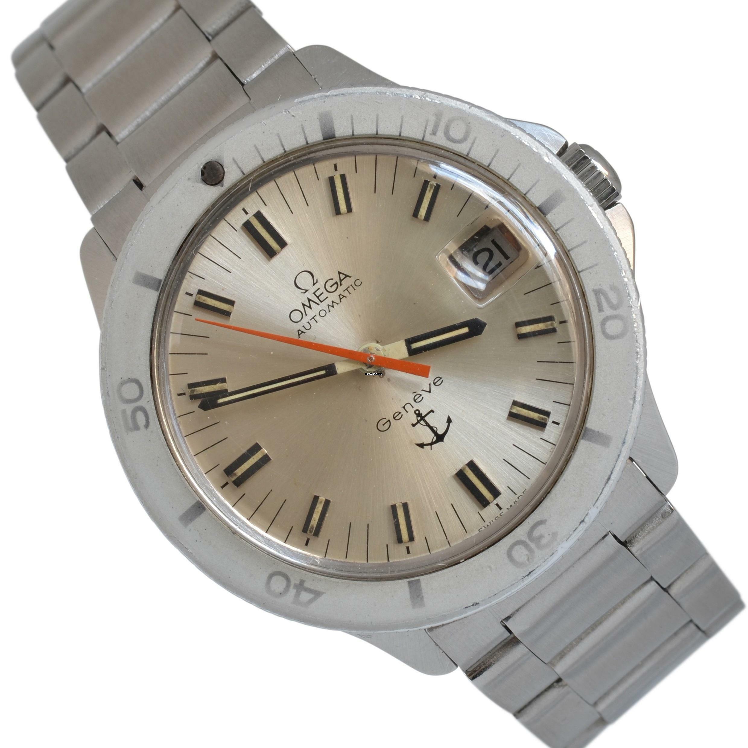 Omega Genève Admiralty Anchor Soleil silver dial 1970’s </h1>