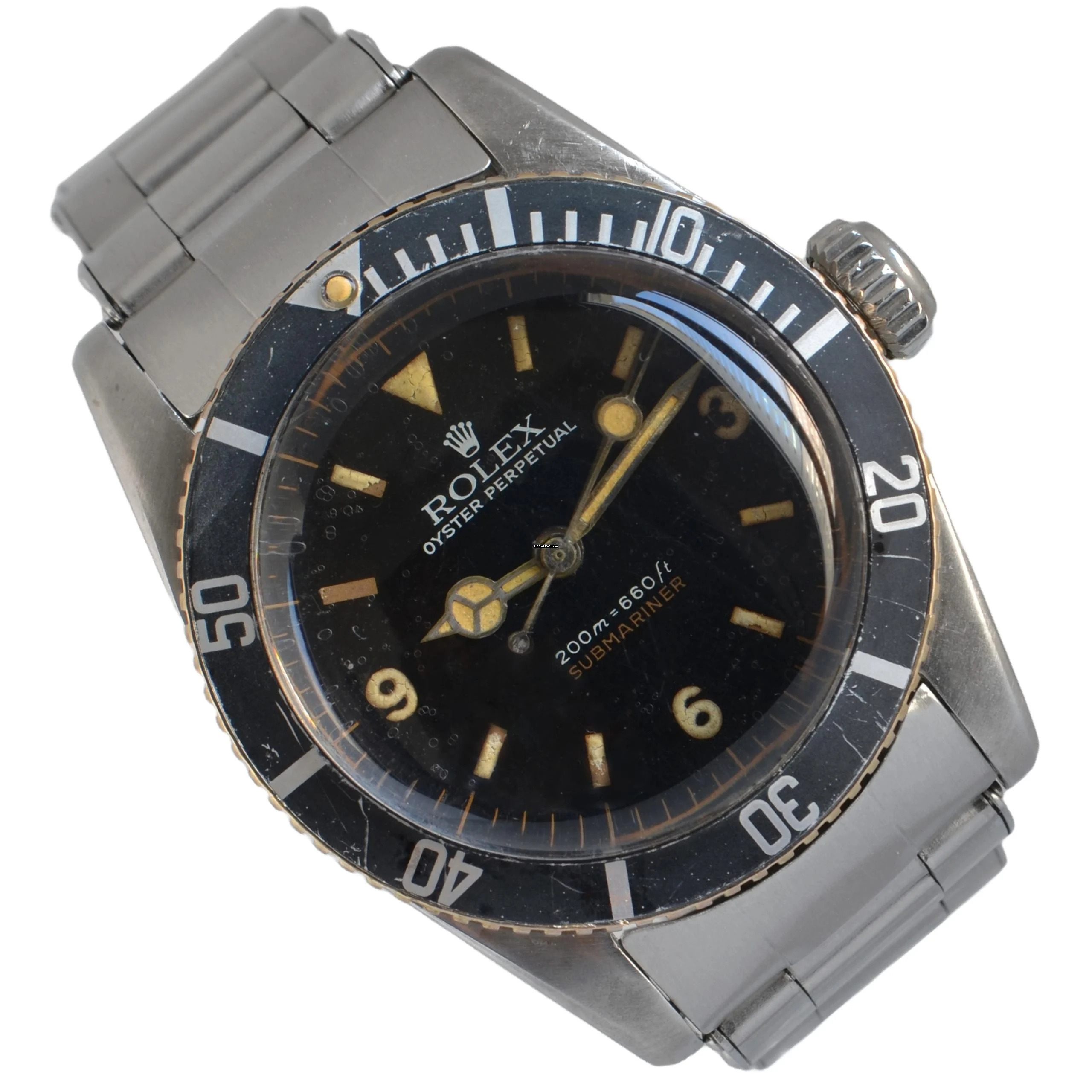 Rolex Submariner (No Date) 6538 Coroncione Galvanic gilt Explorer dial 1959’s </h1>