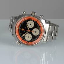 Thumbnail von Zenith Diver chronograph A3736 Super Sub Sea orange dial 1970's </h1>