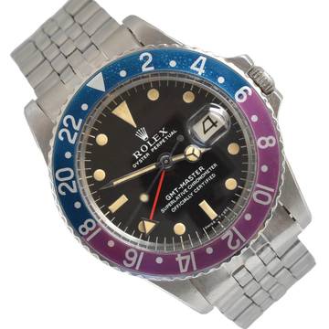  Rolex GMT-Master 1675 Long E Fuchsia bezel Full Set 1968’s </h1> 