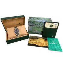 Thumbnail von Rolex Oyster Perpetual Date 15000 blue purple dial Full Set 1981’s </h1>