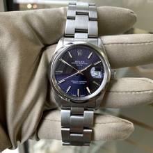 Thumbnail von Rolex Oyster Perpetual Date 15000 blue purple dial Full Set 1981’s </h1>