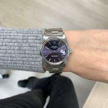 Thumbnail von Rolex Oyster Perpetual Date 15000 blue purple dial Full Set 1981’s </h1>