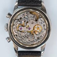 Thumbnail von Movado Chronograph Sub Sea caliber M95 Tropical black dial 1950’s </h1>