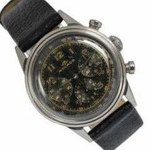 Thumbnail von Movado Chronograph Sub Sea caliber M95 Tropical black dial 1950’s </h1>