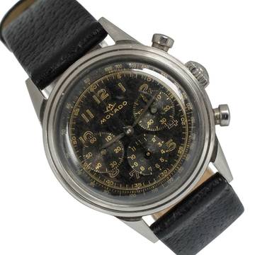  Movado Chronograph Sub Sea caliber M95 Tropical black dial 1950’s </h1> 