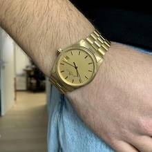 Thumbnail von Baume & Mercier Riviera Classique Date 34MM champagne dial yellow gold 18KT TOP Condition 1985’s