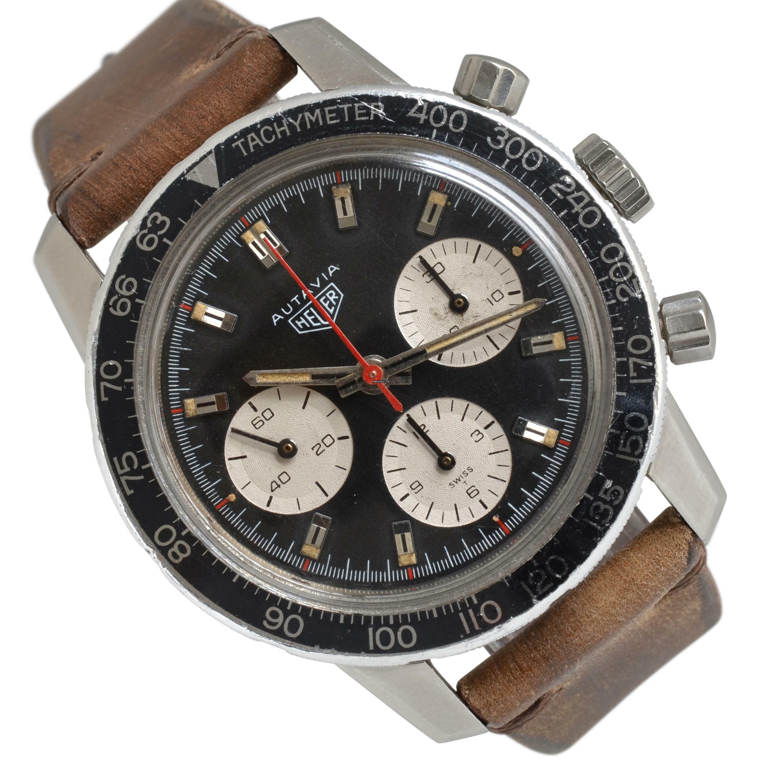 Heuer Leonidas Autavia 2446C Black dial 1970’s </h1>