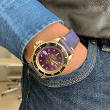 Thumbnail von Rolex Submariner Date 1680/8 Tropical purple dial yellow gold 18KT Full Set 1973's </h1>