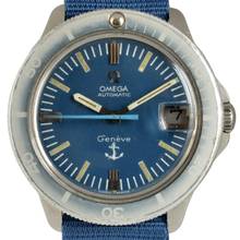 Thumbnail von Omega Genève Admiralty Anchor blue navy dial 1968’s </h1>
