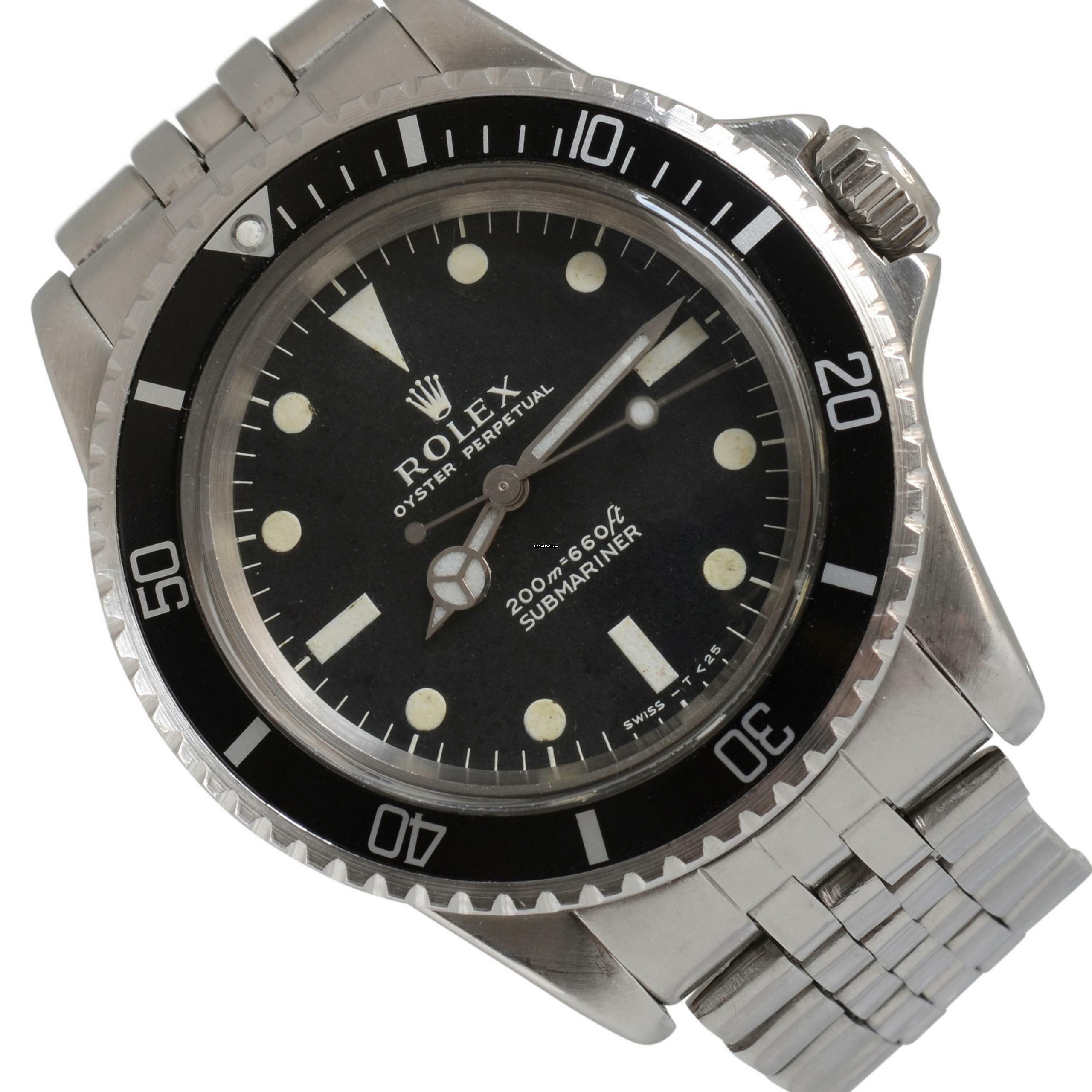Rolex Submariner (No Date) 5513 No date matt meter first dial U.S.A. market 1967’s
