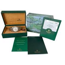 Thumbnail von Rolex Datejust 36 16220 Soleil silver dial Full Set 2003’s </h1>