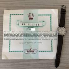 Thumbnail von Rolex Oyster Perpetual 6084 Bubbleback Explorer radium dial Full Set 1951’s </h1>