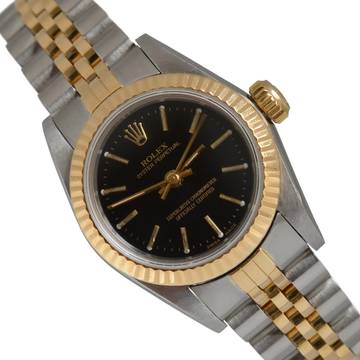  Rolex Oyster Perpetual 26 67193 26MM Black dial Full Set 1988's  
