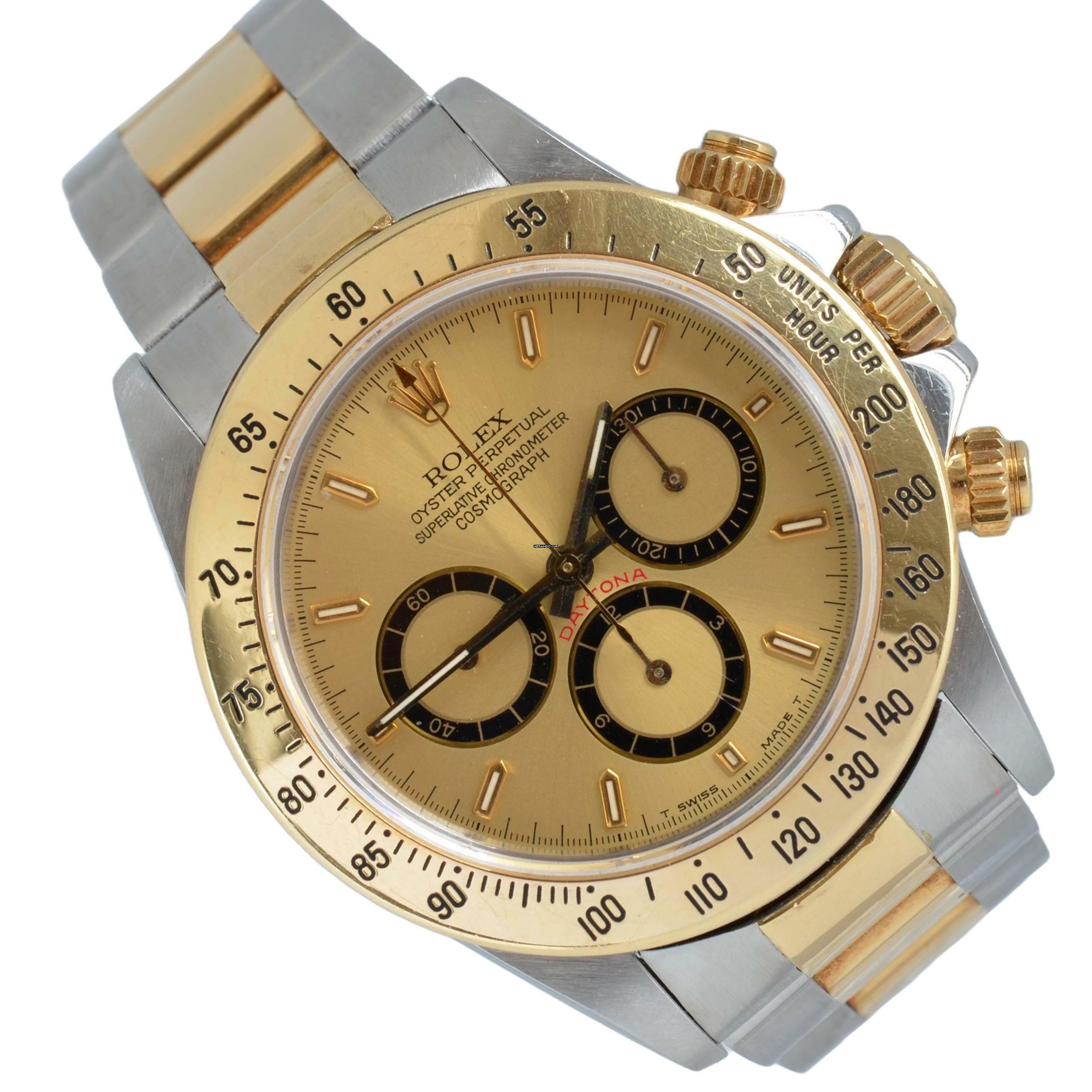 Rolex Daytona 16523 Champagne 4 Lines dial L41 Series Full Set 1990’s </h1>