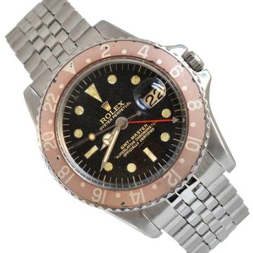  Rolex GMT-Master 1675 Cornino Underline gilt dial pink bezel 1964’s </h1> 
