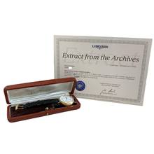 Thumbnail von Longines Chronograph Grands Prix Monopusher Porcelain dial gold 18KT 1930's </h1>