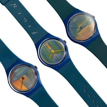  Swatch Art special Jean-Michel Folon full series 3 watches signed Folon NEW Full Set 1987 </h1> 