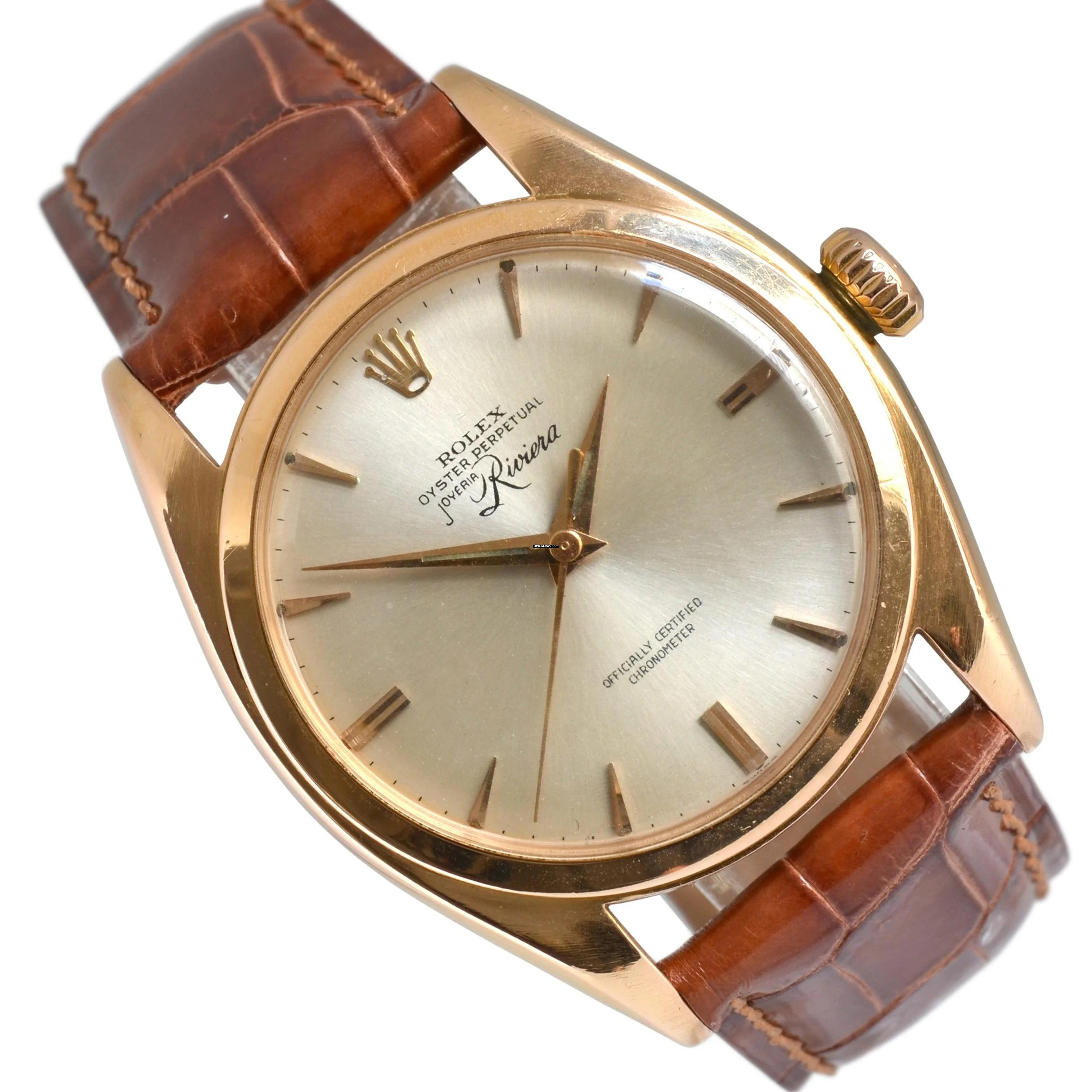 Rolex Oyster Perpetual 6088 Bubbleback OCC by Joyeria Riviera rose gold 18KT 1950’s </h1>