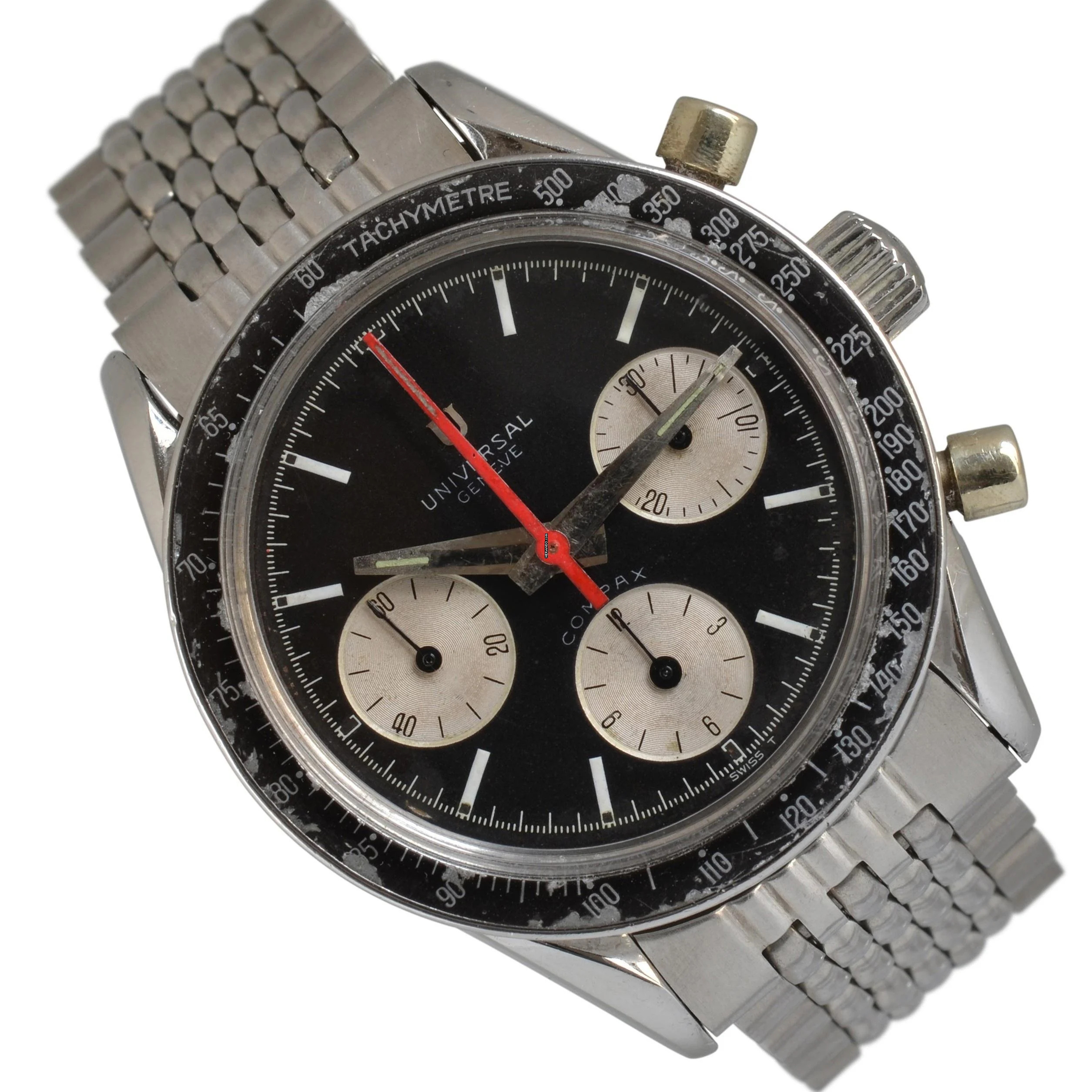 Universal Genève Compax 885103/02 chronograph Nina Rindt Panda black dial 1965’s