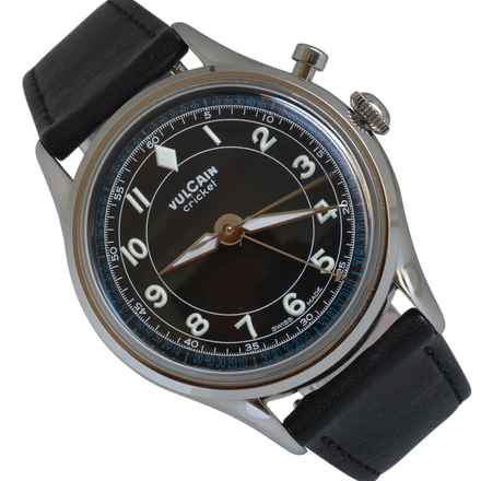  Vulcain Cricket Tradition Alarm black dial Full Set Like NEW </h1> 