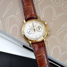Thumbnail von Vacheron Constantin Historiques Chronograph Historiques Collection 47111 yellow gold 18KT Full Set 2002’s </h1>