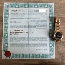 Thumbnail von Rolex Daytona 16528 black 4Lines dial yellow gold 18KT Full Set TOP Condition 1989’s </h1>