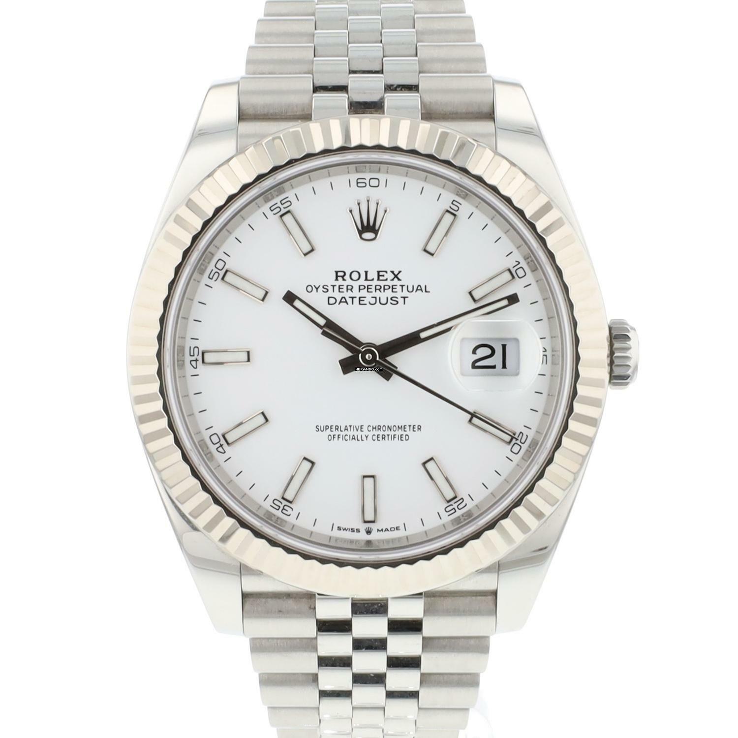 Rolex Datejust 41 Jubilee Fluted White Dial </h1>