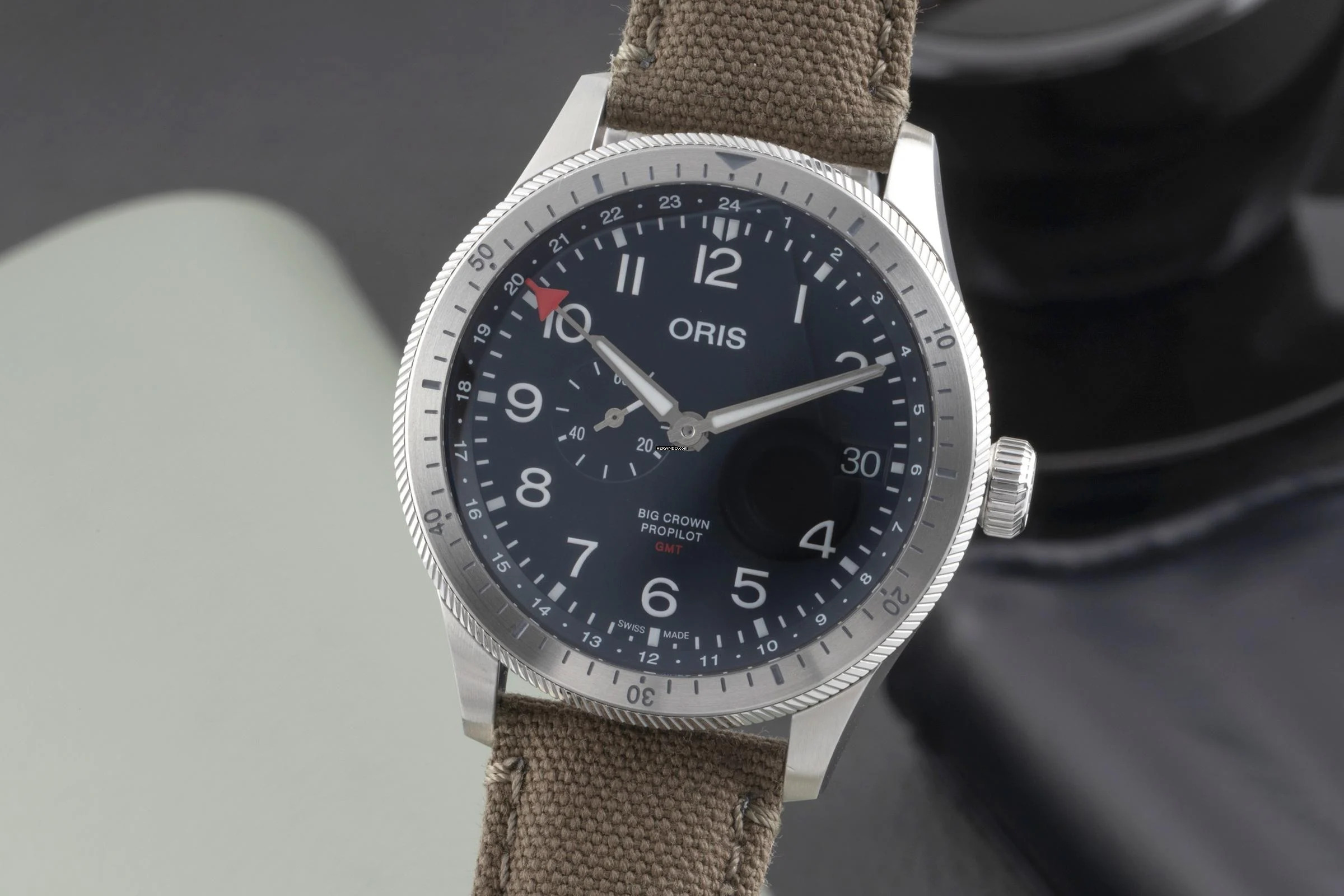 Oris Big Crown ProPilot GMT Timer GMT Automatik Stahl Ref. 01 748 7756 4064 B&P