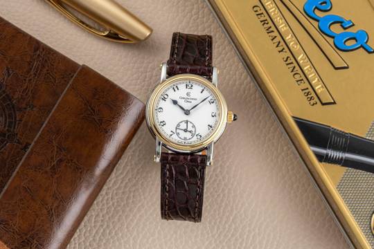  Chronoswiss Orea Lady Stahl / Gold Handaufzug Damenuhr Ref. CH7162 B&P 1997  