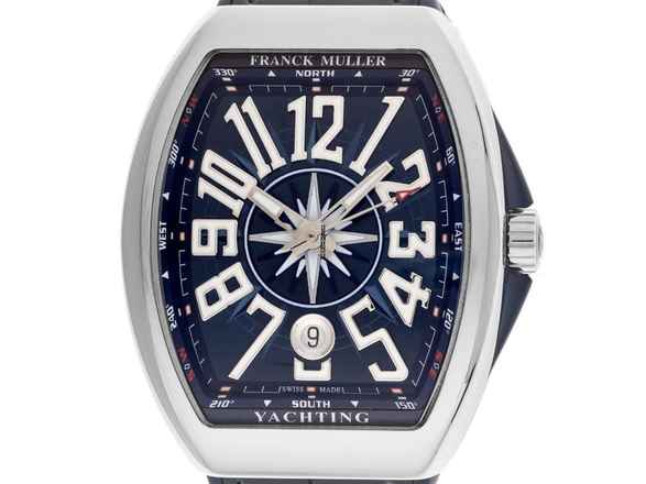  Franck Muller Vanguard Yachting Stahl Automatik Armband Kautschuk Faltschließe 53,7x44mm Ref.V 45 SC DT Yacht BL Box&Pap. Full Set Neu 