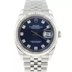 Rolex Datejust 36 Fluted Jubilee Blue Diamond Dial Service '25 </h1>
