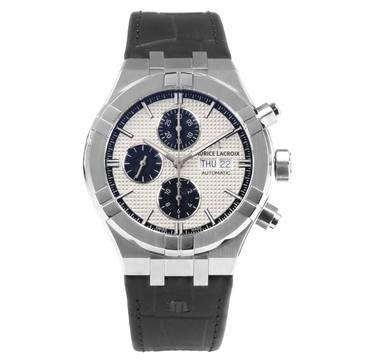  Maurice Lacroix AIKON Herren Uhr Aikon AI6038-SS001-130 Chronograph 44 mm Ø Neu 