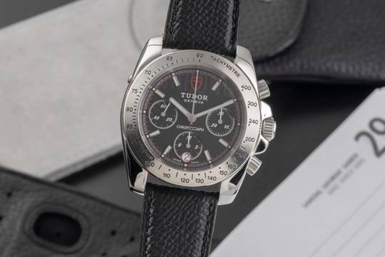  Tudor Sport Chronograph Black Dial Edelstahl Chrono Automatik Ref. 20300  