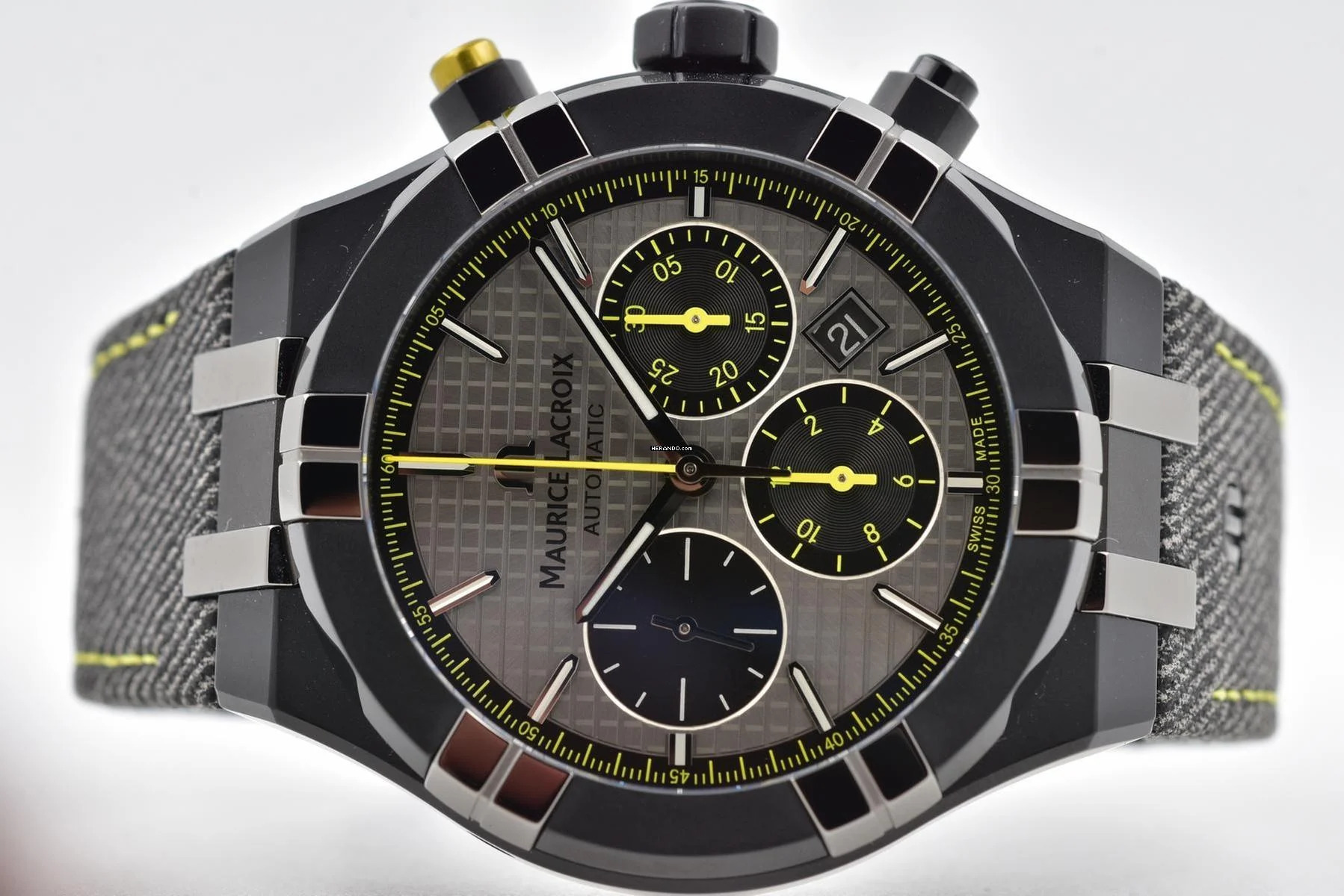 Maurice Lacroix AIKON Chronograph 44mm Limited Edition Black Dial AI6018-PVB01 </h1>