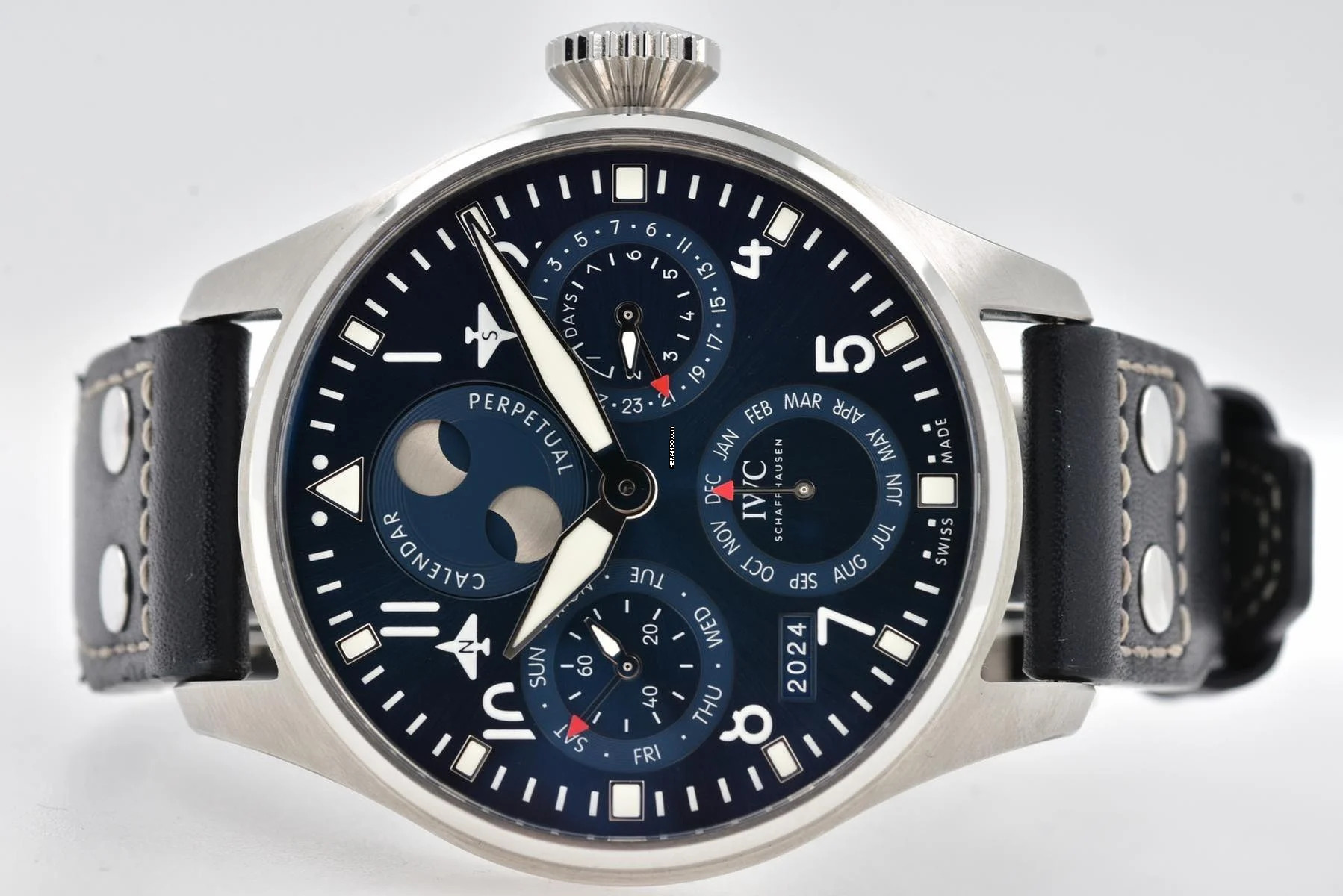 IWC Große Fliegeruhr Big Pilot Perpetual Calendar Blue Dial IW503605