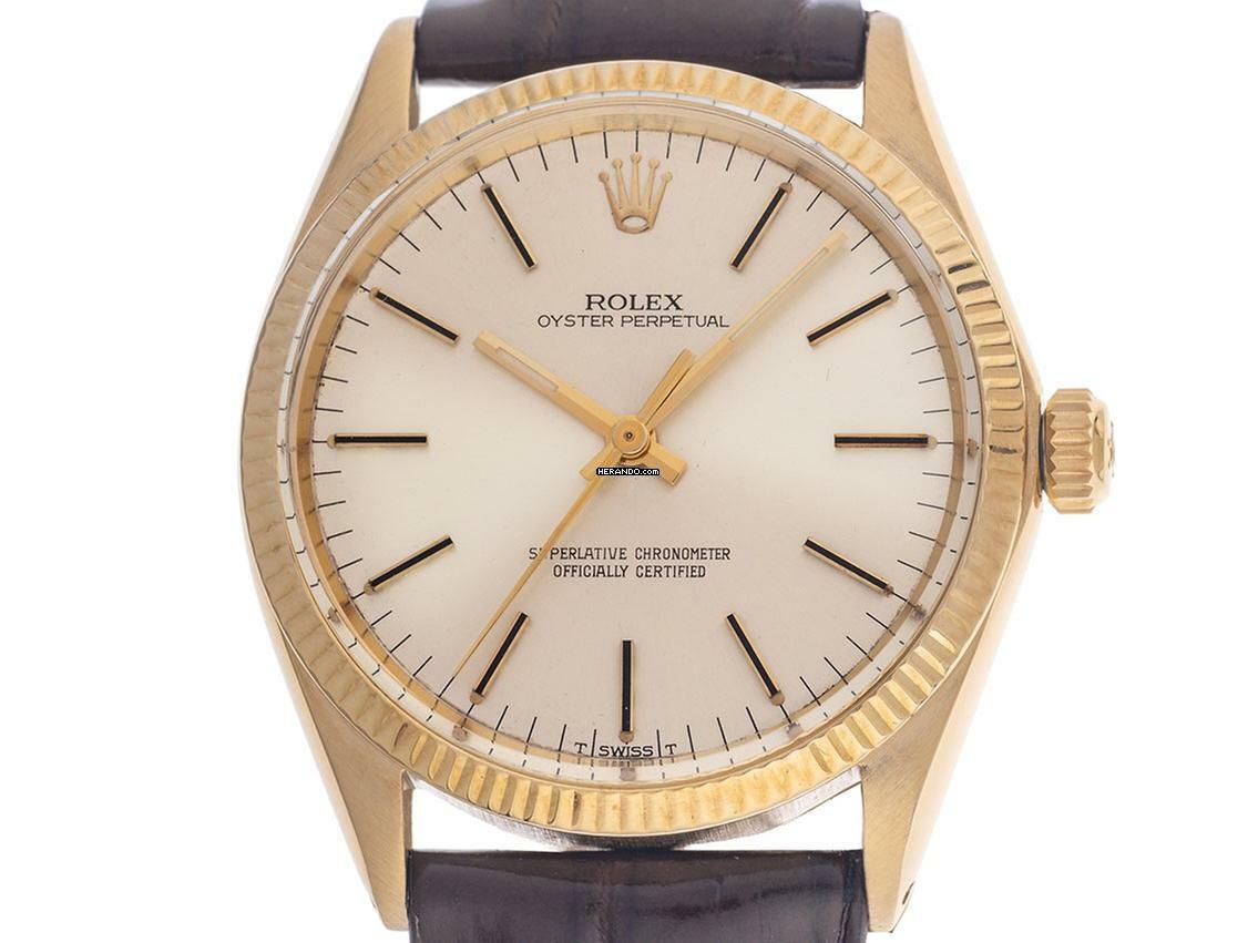 Rolex Oyster Perpetual 34 Ref.1005 1986 Box&Beschreibung sehr Gut Vintage </h1>