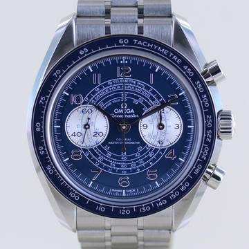  Omega Speedmaster Chronoscope Blue Co-Axial Master Chronometer 9908 ungetragen B+P </h1> 
