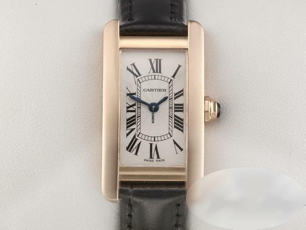 Cartier Tank Américaine Lady Tank Americaine Rosegold 750 Lederband 2018 Damen 18kt Rose Gold </h1>